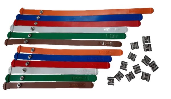 Niroflex wisselbanden met ingebouwde drukknopen en meegeleverde drukknop